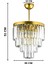 Nilsa Gold 30 x 30 cm 'lik Kristal Taşlı Lüks Avize - Yatak Odası - Salon - Mutfak - Hol 3