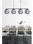 Sezar Salon - Mutfak - Yatak Odası Modern Sıralı 4 Lü Füme Glop Camlı Sarkıt Avize 1