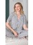 Alissa 6256 Kadın Çizgili Patlı Pijama Takımı 1
