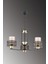 Destan 3 Lü Modern (Siyah Gold) Bal Camlı Salon Yatak Odası Mutfak Genç Odası Avize 3