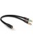 3.5mm Stereo Dişi x 2 Stereo Erkek Kulaklık Mikrofon Hoparlör Ayırıcı 20 cm Kablo 1