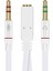 3.5mm Stereo Dişi x 2 Stereo Erkek Kulaklık Mikrofon Hoparlör Ayırıcı 20 cm Kablo 3