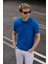 ALTINYILDIZ CLASSICS Erkek Royal Mavi %100 Pamuk Kıvrılmaz Polo Yaka Slim Fit Dar Kesim Tişört 5