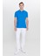 ALTINYILDIZ CLASSICS Erkek Royal Mavi %100 Pamuk Kıvrılmaz Polo Yaka Slim Fit Dar Kesim Tişört 8