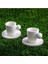 Luxury Golf Line Beyaz 2'li Tabaklı Kahve Fincan Takımı 90 ml 1 Adet 5