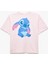Stitch Lisanslı Baskılı Kısa Kollu Bisiklet Yaka Oversize Tişört 2