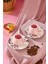 Luxury Lüx Seramik 2 Kişilik Kahve Fincan Takımı Cherry Pembe, Türk Kahvesi Fincan 1 Adet 1