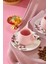 Luxury Lüx Seramik 2 Kişilik Kahve Fincan Takımı Cherry Pembe, Türk Kahvesi Fincan 1 Adet 4