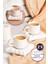 Luxury 2 Adet El Yapımı Seramik Beyaz Yastık Minder Model Handmade Türk Kahvesi Fincan Seti 90ML 1 Adet 1
