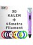 - 3D Kalem - 3D Pen - 3 Boyutlu Yazıcı Mor Kalem + Hediye 45 Metre Filament 1