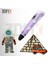 - 3D Kalem - 3D Pen - 3 Boyutlu Yazıcı Mor Kalem + Hediye 45 Metre Filament 3