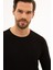Luxury Erkek Siyah Slim Fit Bisiklet Yaka Triko Kazak G021SZ0TK.000.1157212 1 Adet 2