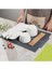 Luxury En Büyük Boy Antrasit 44 x 33 cm Silikon Bulaşık Kurutma Matı Bulaşıklık | Bulaşık Altlığı 1 Adet 1
