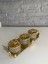Luxury Gold Kelebekli 3lü Tepsili Kase Sunumluk/çerezlik Altın 37X16X9 cm 1 Adet 4