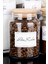 Luxury 6lı Ahşap Vakum Kapaklı Etiketli Çay Şeker Tuz Filtre Türk Kahve Cam Kavanoz Set 1300-800 ml 1 Adet 4