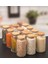 Luxury Bambu Vakumlu Kapaklı Etiketli 1,3 Lt Cam Kavanoz 12'li Set 1300 ml Bakliyat Baharat Saklama Takımı 1 Adet 2