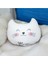 Luxury Sevimli Kedi Yastık Meow Baskılı Dekoratif Polar Kumaş Yumuşak Hediyelik Kedi Yastık Peluş Oyuncak 1 Adet 3