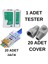 20 Adet Yeni Nesil Cat5 Cat6 RJ45 Delikli Jak + 20 Adet Cover Kılıf + Test Cihazı 1