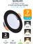 7W 3renkli(Beyaz, Gün Işığı, Ikisi Bir Arada) Siyah Gaold/krom LED Spot Lamba-2 Adettir 1