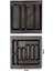 Luxury 2li Set 47X49 cm Düzenleyici 47 cm Siyah Kepçelik & 47 cm Siyah Kaşıklık ( 45X40 cm E Kesilebilir ) 1 Adet 1