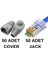 50 Adet Yeni Nesil Delikli RJ45 Cat5 Cat6 Jak + 50 Adet Cover Kılıf 1