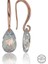 Swarovski Crystal Taşlı Gümüş Damla Sallantılı Kadın Küpe 1