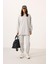 Gri Melanj O Yaka Basic Oversize Kadın Eşofman Tunik Takım - 95347 1