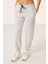 Gri Melanj O Yaka Basic Oversize Kadın Eşofman Tunik Takım - 95347 4