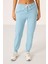 Açık Mavi O Yaka Basic Oversize Kadın Eşofman Tunik Takım - 95347 2
