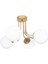 Daisy Lüks Modern Tasarım Plafonyer Gold Renk Beyaz Camlı Salon - Mutfak - Yatak Odası 4 Lü Avize 1