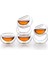 Luxury 6'lı Cam Çift Çidarlı Mini Sosluk Reçellik Drajelik Lokumluk Kahvaltılık 35 Ml. 1 Adet 3