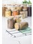 Luxury 9 Lu Set Bambu Kapaklı Cam Kavanoz & Erzak Saklama Kabı 3 x (1.3 Lt 0.80 Lt 0.50 Lt ( Vakum Kapak ) 1 Adet 3
