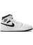 Air Jordan 1 Mid Leather Sneaker Hakiki Deri Bilekli Günlük Spor Ayakkabı Beyaz 1