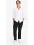 Modern Fit Polo Yaka Basic Düz Uzun Kollu Beyaz Gömlek E5045AX25SM 7