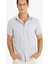 Modern Fit Yazlık Polo Yaka Basic Düz Kısa Kollu Gömlek E5077AX25SM 4