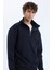 Relax Fit Dik Yaka Fermuarlı Basic Düz Kalın Sweatshirt E5332AX24WN 1