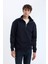 Relax Fit Dik Yaka Fermuarlı Basic Düz Kalın Sweatshirt E5332AX24WN 3