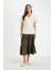 Regular Fit Esnek Belli Basic Düz Belmando Kiloş Midi Etek D5194AX24AU 4