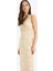 Bodycon Vücudu Saran Desenli Tül Askılı Midi Elbise E6809AX25SP 5