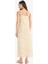 Bodycon Vücudu Saran Desenli Tül Askılı Midi Elbise E6809AX25SP 7