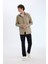 Regular Fit Polo Yaka Gabardin Uzun Kollu Gömlek D6147AX25SP 2