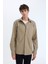 Regular Fit Polo Yaka Gabardin Uzun Kollu Gömlek D6147AX25SP 3
