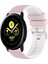 Samsung Galaxy Watch Active2 Için Silikon Watch Band 44MM Pembe+Beyaz (Yurt Dışından) 3
