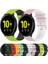 Samsung Galaxy Watch Active2 Için Silikon Watch Band 44MM Pembe+Beyaz (Yurt Dışından) 5