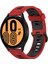 Samsung Galaxy Watch 4 44MM Kırmızı+Siyah Için Silikon Watch Band (Yurt Dışından) 1