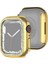 Apple Watch Uyumlu S Için Pc Tek Sıra Elmas Kılıf 7 41 mm Altın (Yurt Dışından) 4