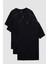 Ds Damat Slim Fit Siyah 3'lü Set V Yaka T-Shirt 1