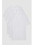 Ds Damat Slim Fit Beyaz 3'lü Set V Yaka T-Shirt 1