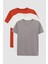 Ds Damat Slim Fit Kiremit/gri/beyaz 3'lü T-Shirt 4HC14ORTBN533 1