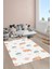 Kaymaz Taban Makinada Yıkanabilir Dijital Baskı Tatlı Kedi Desenli Çocuk Odası Halısı Dot Taban Halı RB09 1